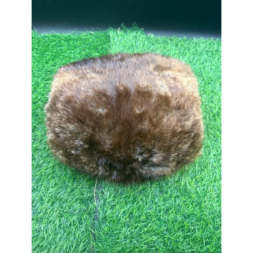 Vintage Brown Fur Large Woman’s Hand Muff w/Cloth Lining-12 x 9 Inches